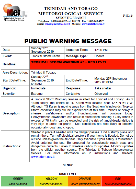 Red Alert 3: Tropical Storm Karen